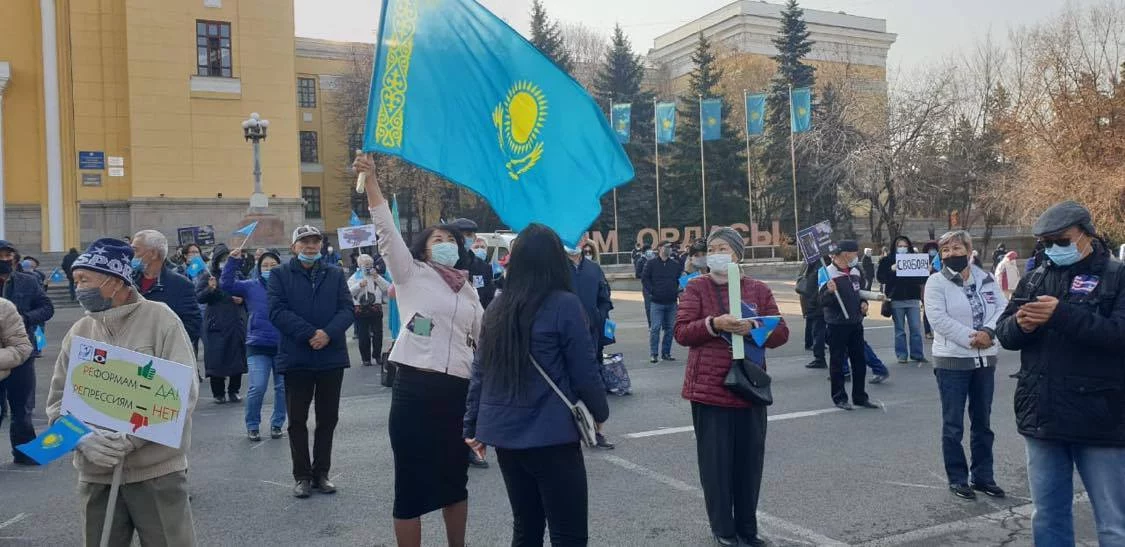 Изображение 6 для В Алматы состоялся митинг за политические реформы в стране и прекращение репрессий (видео)