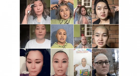 Казахстанки бреют головы в знак протеста - изображение 1