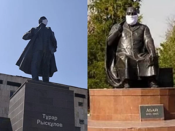 В Шымкенте двум памятникам надели маски - изображение 1