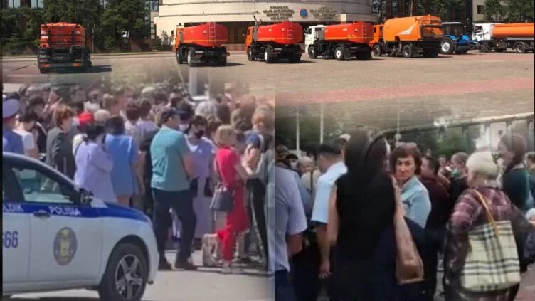 Изображение 5 для Митинги против обязательной вакцинации прошли в нескольких городах Казахстана, есть задержанные