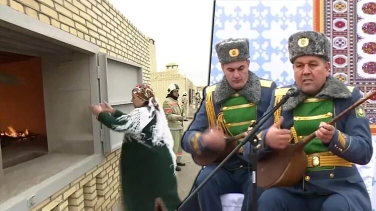 В Туркмении под патриотические песнопения сожгли наркотики - изображение 1
