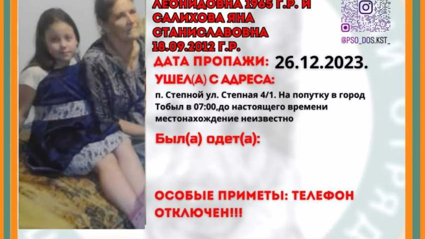 Пропавшие во время бурана в Костанайской области женщина с внучкой найдены мертвыми - изображение 1