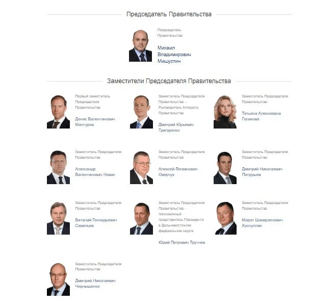 Изображение 1 для В России утвердили новый состав правительства