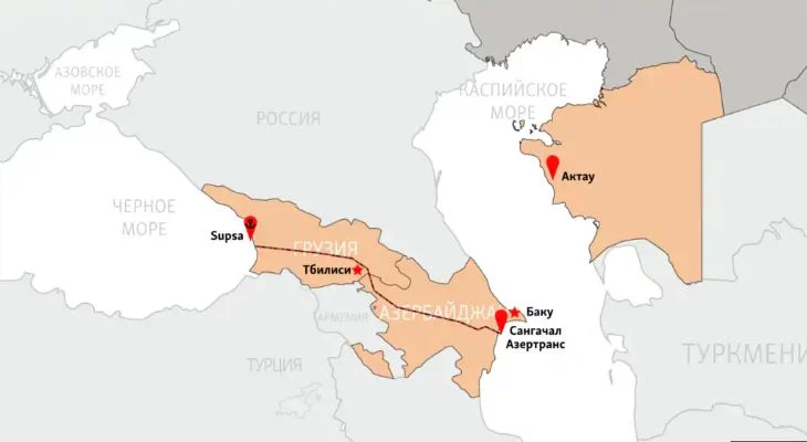 Изображение 1 для Казахстан увеличит экспорт нефти через трубопровод Баку – Тбилиси – Джейхан