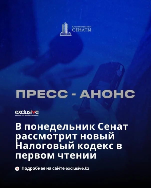 В понедельник Сенат рассмотрит новый Налоговый кодекс в первом чтении - изображение 1