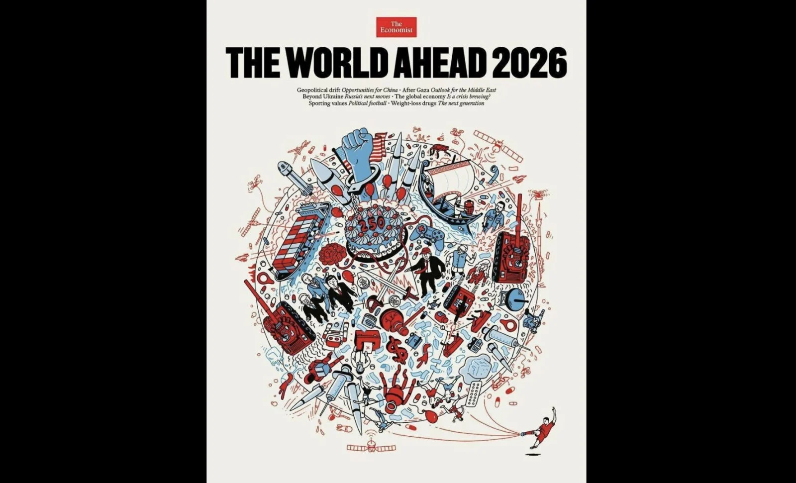 Изображение 1 для The Economist представил обложку с прогнозами на 2026 год