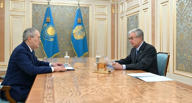 Касым-Жомарт Токаев принял председателя Агентства по финансовому мониторингу Жаната Элиманова - изображение 1