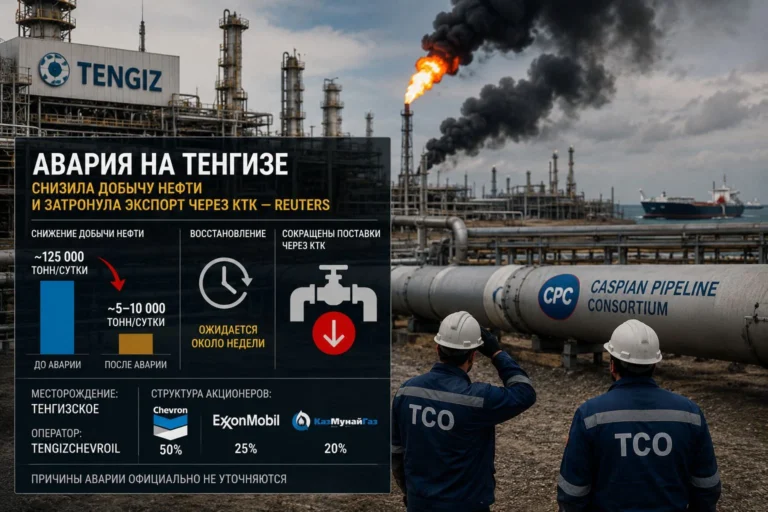 Авария на Тенгизе сильно снизила добычу нефти - изображение 1