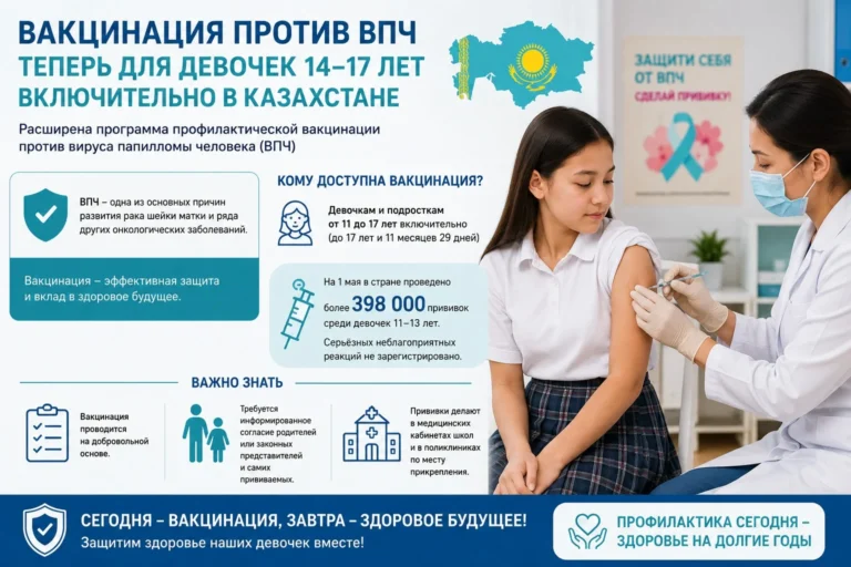 Девочек 14-17 лет будут вакцинировать против ВПЧ в Казахстане - изображение 1