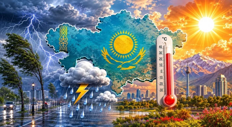 Жаркая погода и грозы ожидаются в Казахстане - изображение 1