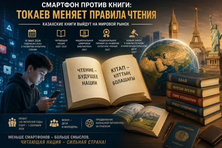 Смартфон против книги: Токаев меняет правила чтения - изображение 1