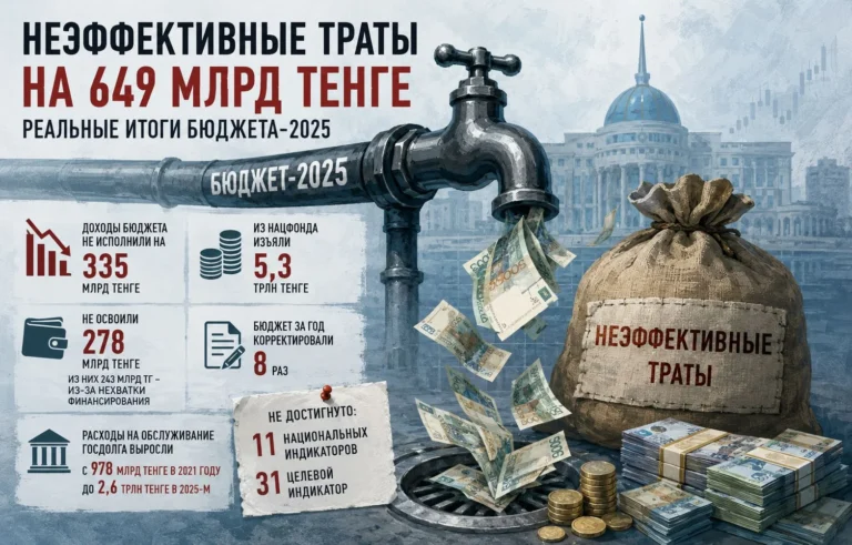 Неэффективные траты на 649 млрд тенге выявлены в Казахстане - изображение 1