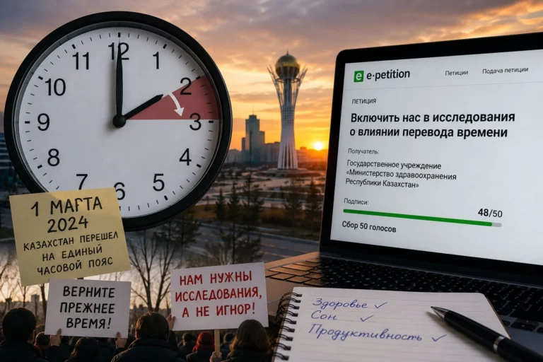 Единый часовой пояс: казахстанцы требуют включить их в исследование - изображение 1