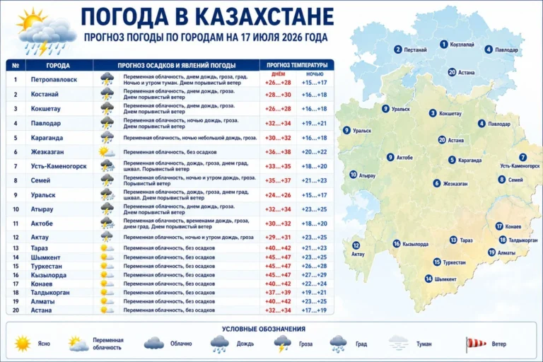 Погода в Казахстане: юг раскалится до +47, север накроют грозы - изображение 1