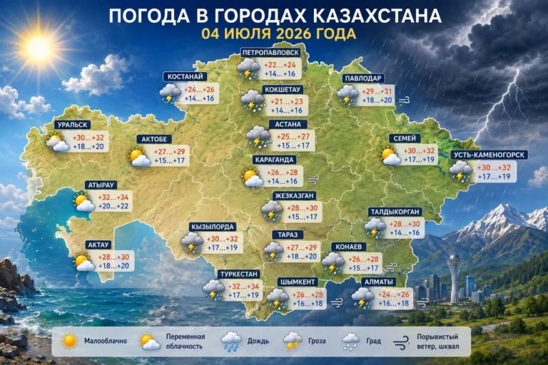 Грозы, град и шквалистый ветер накроют Астану и север - изображение 1