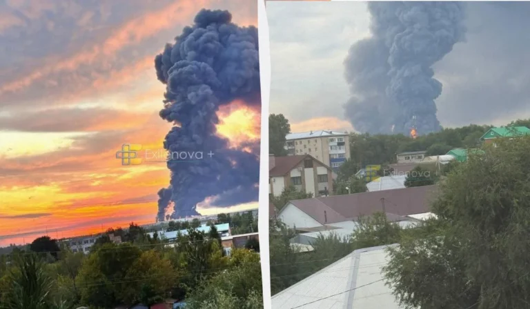 Крупный хаб Ozon загорелся в РФ после атаки беспилотников - изображение 1
