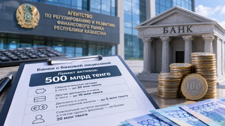 Казахстан ограничил активы банков с базовой лицензией 500 млрд тенге - изображение 1