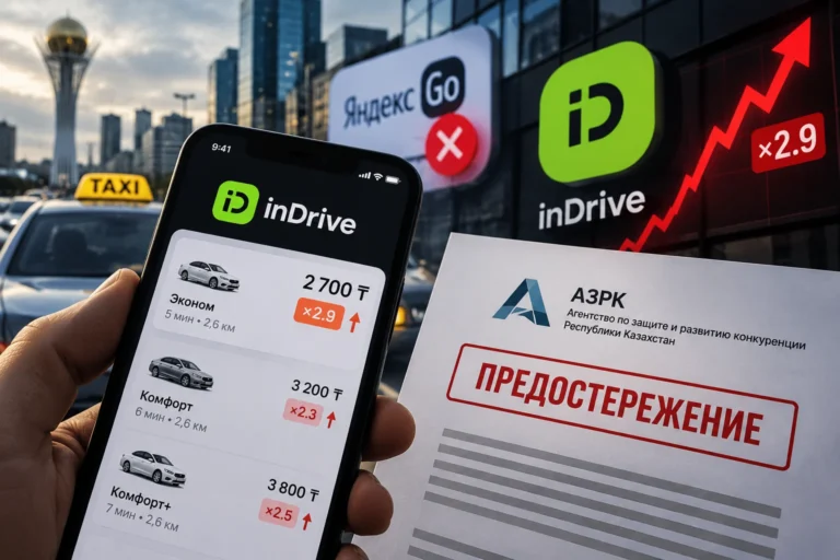 АЗРК отреагировало на скачок цен в inDrive после сбоя «Яндекса» - изображение 1